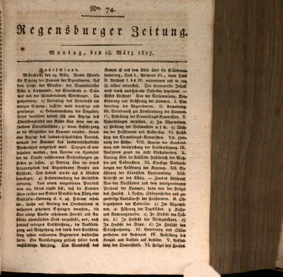 Regensburger Zeitung Montag 28. März 1825