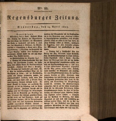 Regensburger Zeitung Donnerstag 14. April 1825