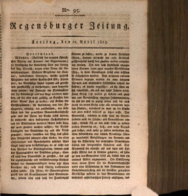 Regensburger Zeitung Freitag 22. April 1825