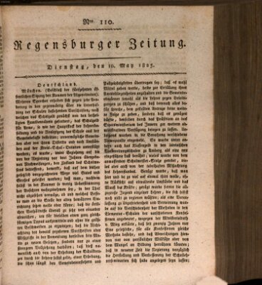 Regensburger Zeitung Dienstag 10. Mai 1825