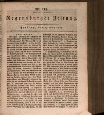 Regensburger Zeitung Freitag 13. Mai 1825