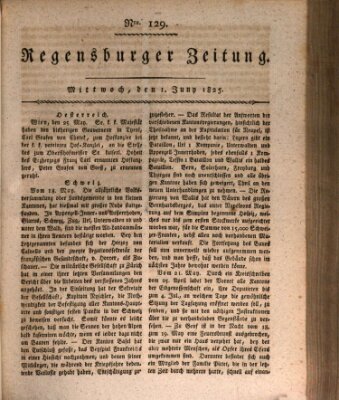 Regensburger Zeitung Mittwoch 1. Juni 1825