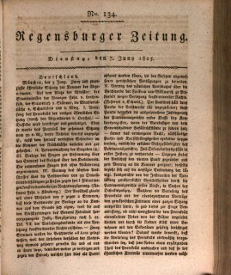 Regensburger Zeitung Dienstag 7. Juni 1825