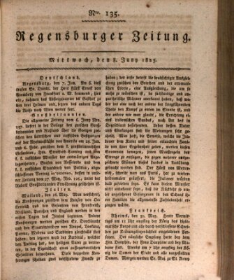 Regensburger Zeitung Mittwoch 8. Juni 1825