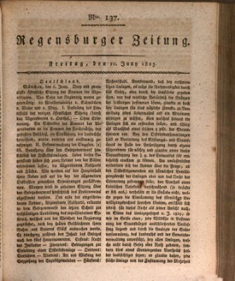 Regensburger Zeitung Freitag 10. Juni 1825