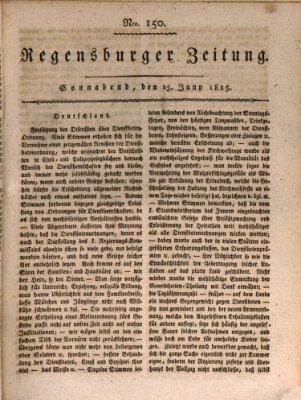 Regensburger Zeitung Samstag 25. Juni 1825