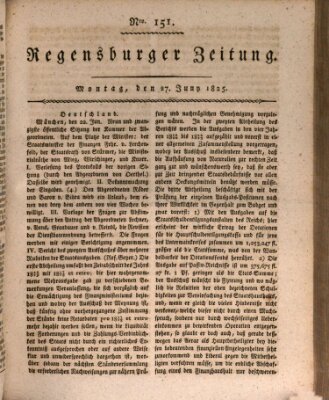 Regensburger Zeitung Montag 27. Juni 1825