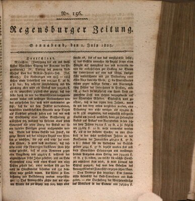 Regensburger Zeitung Samstag 2. Juli 1825