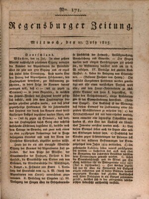 Regensburger Zeitung Mittwoch 20. Juli 1825