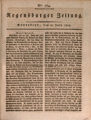 Regensburger Zeitung Samstag 23. Juli 1825