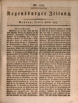 Regensburger Zeitung Montag 25. Juli 1825