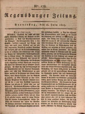 Regensburger Zeitung Donnerstag 28. Juli 1825