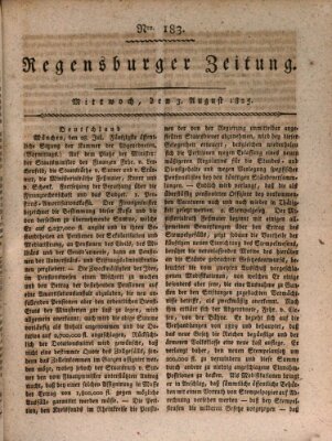 Regensburger Zeitung Mittwoch 3. August 1825