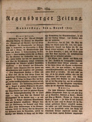 Regensburger Zeitung Donnerstag 4. August 1825