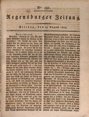 Regensburger Zeitung Freitag 12. August 1825