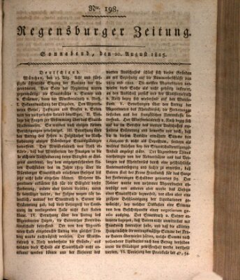 Regensburger Zeitung Samstag 20. August 1825