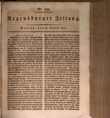 Regensburger Zeitung Montag 22. August 1825