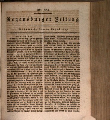 Regensburger Zeitung Mittwoch 24. August 1825