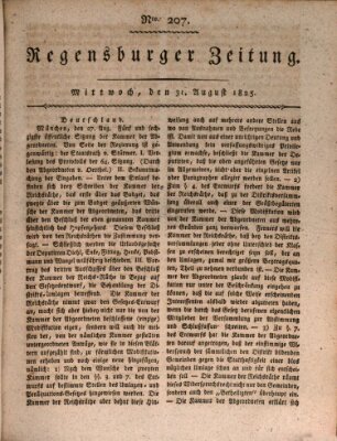 Regensburger Zeitung Mittwoch 31. August 1825