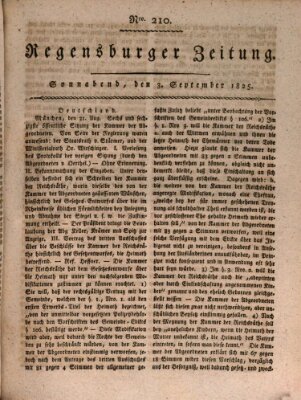 Regensburger Zeitung Samstag 3. September 1825