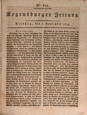 Regensburger Zeitung Dienstag 6. September 1825