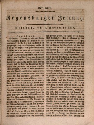 Regensburger Zeitung Dienstag 13. September 1825