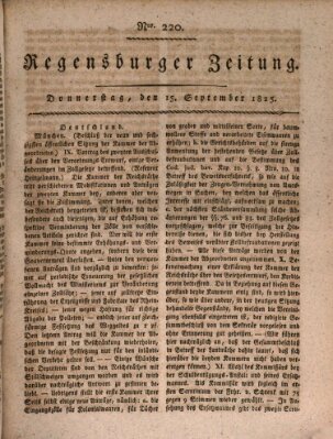 Regensburger Zeitung Donnerstag 15. September 1825