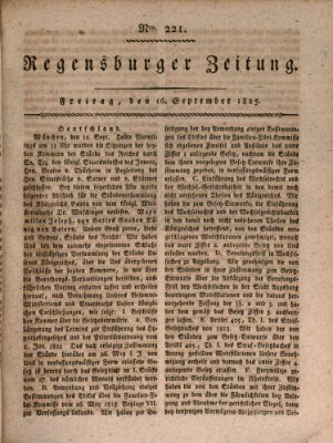 Regensburger Zeitung Freitag 16. September 1825