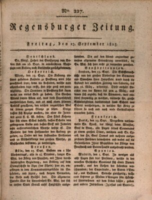 Regensburger Zeitung Freitag 23. September 1825