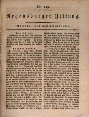 Regensburger Zeitung Sonntag 25. September 1825