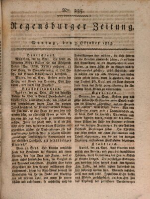 Regensburger Zeitung Montag 3. Oktober 1825