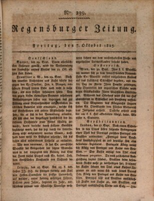 Regensburger Zeitung Freitag 7. Oktober 1825