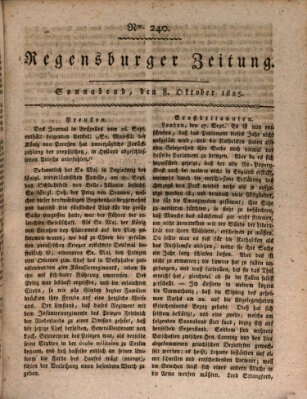 Regensburger Zeitung Samstag 8. Oktober 1825