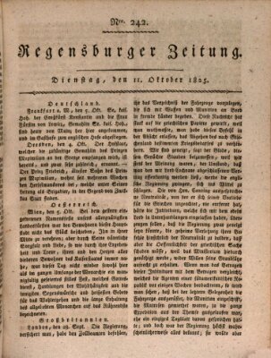 Regensburger Zeitung Dienstag 11. Oktober 1825