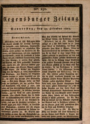 Regensburger Zeitung Donnerstag 20. Oktober 1825