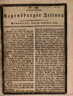 Regensburger Zeitung Samstag 22. Oktober 1825