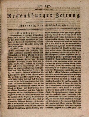 Regensburger Zeitung Freitag 28. Oktober 1825