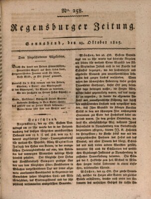 Regensburger Zeitung Samstag 29. Oktober 1825