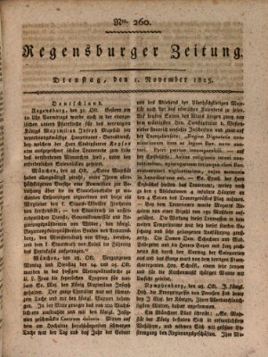 Regensburger Zeitung Dienstag 1. November 1825