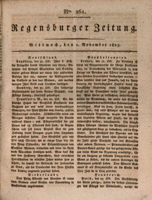 Regensburger Zeitung Mittwoch 2. November 1825