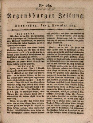 Regensburger Zeitung Donnerstag 3. November 1825