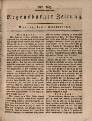 Regensburger Zeitung Montag 7. November 1825