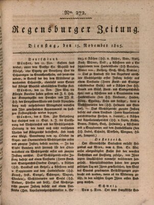 Regensburger Zeitung Dienstag 15. November 1825