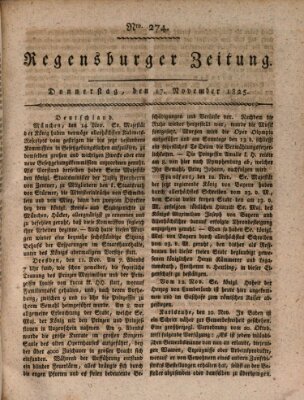 Regensburger Zeitung Donnerstag 17. November 1825