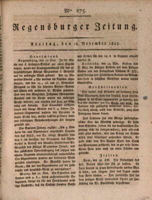 Regensburger Zeitung Freitag 18. November 1825