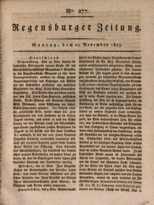 Regensburger Zeitung Sonntag 20. November 1825