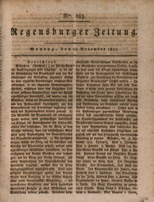 Regensburger Zeitung Montag 28. November 1825