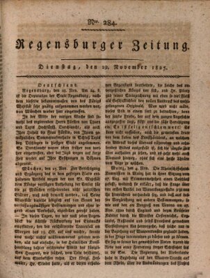 Regensburger Zeitung Dienstag 29. November 1825
