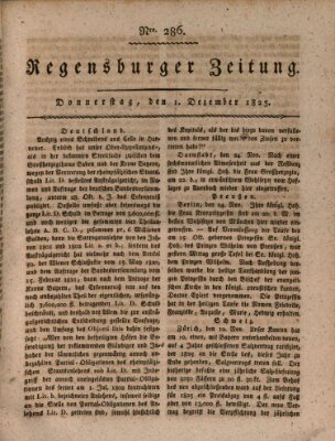 Regensburger Zeitung Donnerstag 1. Dezember 1825
