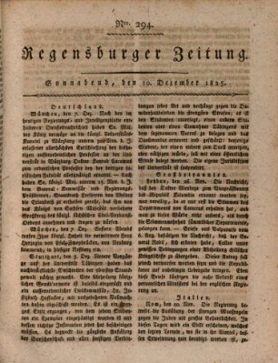 Regensburger Zeitung Samstag 10. Dezember 1825